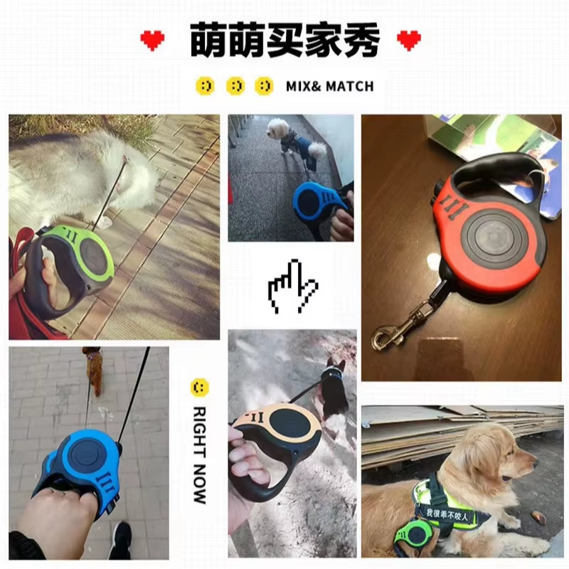 3M 5M Dog Leash Strong Nylon Puppy Lead for Small Medium Large Dogs Cats Automatic Retractable Durable Yorkshire Pet Supplies